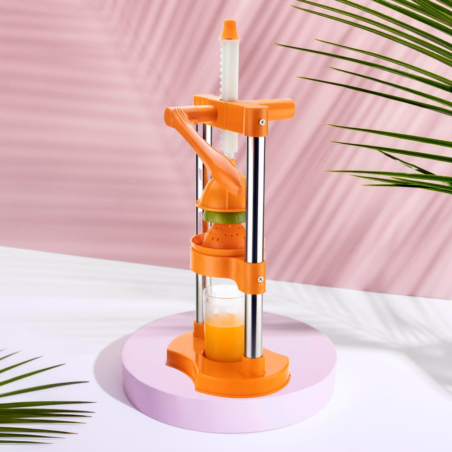 7128 Hand Pressure Juicer With Glass Manual Cold Press Juice Machine Instant Make Juice Squeezer, Fruits Juicer, Juice Maker, Orange Juice Extractor For Fruits & Vegetables, Orange DeoDap 7128 Hand Pressure Juicer With Glass Manual Cold Press Juice Machine Instant Make Juice Squeezer, Fruits Juicer, Juice Maker, Orange Juice Extractor For Fruits & Vegetables, Orange DeoDap